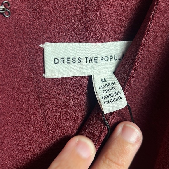 NWT Dress The Population Iris V-Neck Side Slit Gown Size Medium - Picture 7 of 12